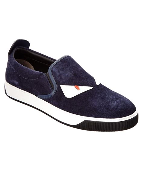 navy fendi slip on men bad bug|One Big Furry Family: Fendi’s Bag Bugs Are A Bonafide Hit On .